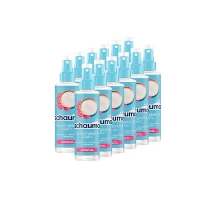 Abbildung von Schauma Sprühpflege Feuchtigkeit &amp; Glanz (12x 200 ml), Sprühspülung hilft, das Haar zu entwirren, Spülung mit bis 230 C Hitzeschutz, Haarspülung für weiches, glänzendes
