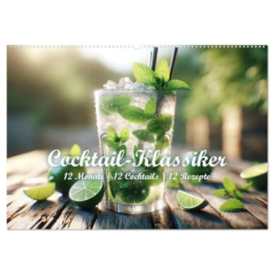Abbildung von Cocktail Klassiker (Wandkalender 2025 DIN A2 quer), CALVENDO Monatskalender