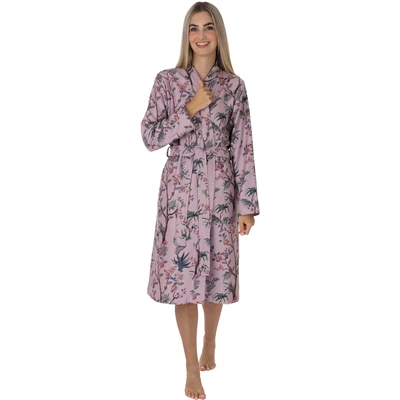Abbildung von Wewo fashion Damenbademantel &quot;6306&quot;, (1 St.), außen glatt und innen saugfähig
