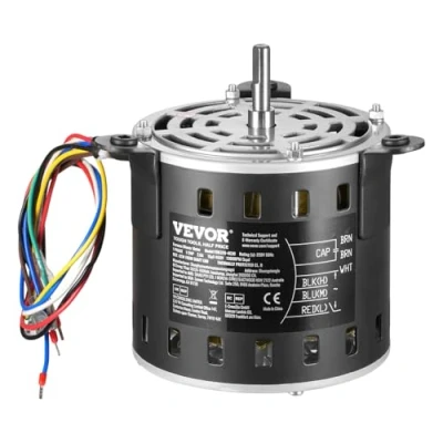 Abbildung von VEVOR 1/2 PS Gebläsemotor 2,6A 1300/1100/800U/min 3 Gang 15μF/450V Kondensator
