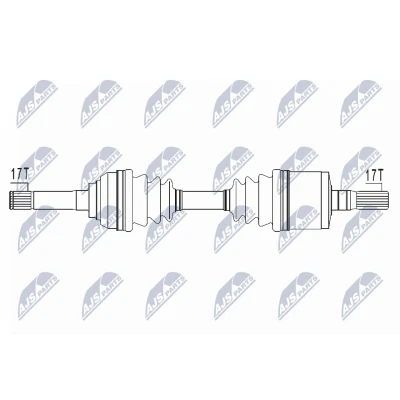 Abbildung von NTY NPW PL 129 Antriebswelle Vorderachse links, rechts 606 Schaltgetriebe, Automatikgetriebe OPEL: Frontera B SUV