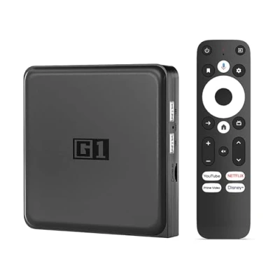 Abbildung von Android Streaming Box G1 4K HDR Dolby Vision TV HDMI WIFI 6 LAN für Fernseher, (Netflix, Disney+, Prime Video, Apple TV+, Youtube, Paramount+ uvm)