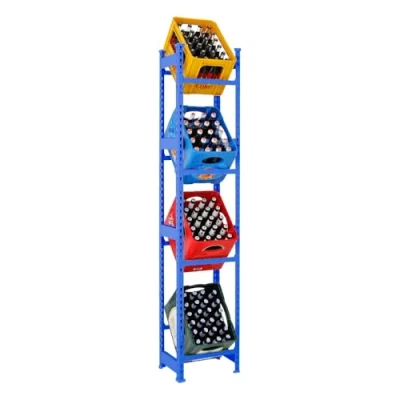 Abbildung von PROREGAL® Standregal Getränkekistenregal HIGH BIG CAMEL, HxBxT 200x40x30cm, Blau
