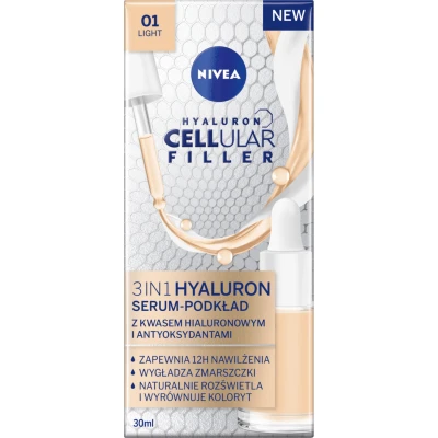 Abbildung von Nivea Cellular Filler 3IN1 Hyaluron Serum Foundation Foundation, Größe: 30 ml, Light