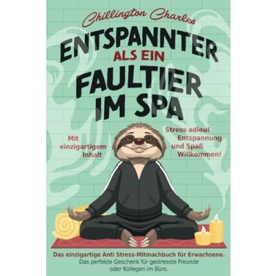 Abbildung von Entspannter als ein Faultier im Spa: Stress adieu! Entspannung und Spaß Willkommen! Das einzigartige Anti Mitmachbuch für Erwachsene. ... Kollegen Büro. Mit einzigartigem Inhalt.