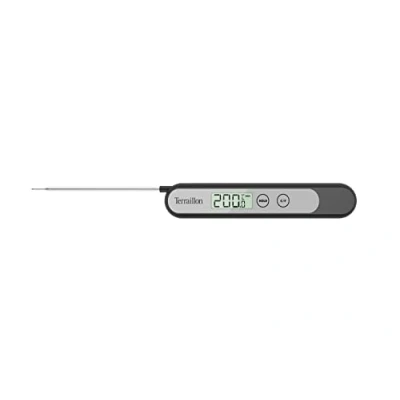 Abbildung von TERRAILLON Thermomo Küchenthermometer Dynamo Zündung einziehbarer Messfühler Temperaturbereich 50/+200 Umwandlung C/F
