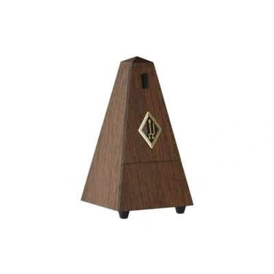 Abbildung von Wittner Metronom 818 Holzgehäuse mit Glocke Taktell Pyramidenform Eiche braun matt