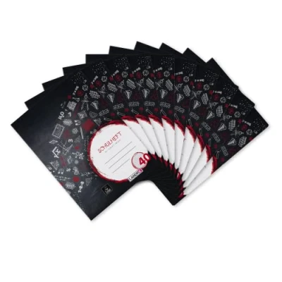 Abbildung von Landré Schulheft A4, 32 Blatt, Lineatur 40, kariert mit Rahmen, gelocht, 10 Stück