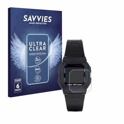Abbildung von Savvies 6 Stück Schutzfolie für Casio W 800H 1AVES Displayschutz Folie Ultra Transparent