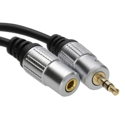 Abbildung von Profi Audio Metall 3,5 mm Klinkenstecker Stereo Kopfhörer Verlängerung Kabel Vergoldeten 3 m [3 Meter/3m]