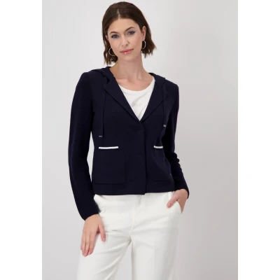 Abbildung von Monari Strickjacke Jacke Strickblazer Mit Reverskragen