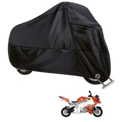 Abbildung von Motorrad Abdeckplane, Moped Abdeckung, Motorradabdeckung Wasserdicht, Motorradplane Outdoor, Abdeckplane Motorrad, Winterfest Motorradgarage, Roller Motorroller 245x105x125cm