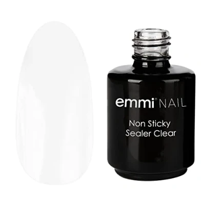 Abbildung von Emmi Nail Non Sticky Sealer Clear I Versiegelungsgel für Gelnägel Hochglanz Top coat Gel UV Mittelviskoses Abschlussgel Kratzfest Vegan 14ml