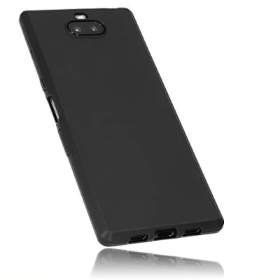 Abbildung von mumbi Hülle kompatibel mit Sony Xperia 10 Plus Handy Case Handyhülle, schwarz