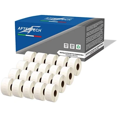 Abbildung von Aftertech 20 x 11355 19 51 mm kompatible Etiketten (500 Etiketten/Rolle = 10000 insgesamt) für Dymo LabelWriter Seiko SLP Etikettendrucker S0722550