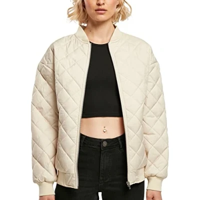 Abbildung von Urban Classics Diamond Quilted Bomberjacke, Damen, Größe: 5XL, Softseagrass