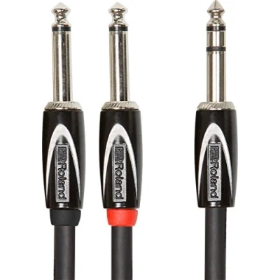 Abbildung von Roland Black Serie Verbindungs Insert /Splitkabel 6, 3 mm TRS auf 2x Klinke, Länge: 3m RCC 10 TR28V2