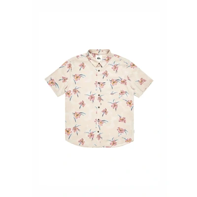Abbildung von Quiksilver Apero MIT Kurzen ÄRMELN Hemd, Herren, Größe: Large, Beige