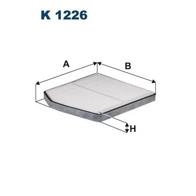 Abbildung von FILTRON K 1226 Innenraumfilter Partikelfilter 282 254 26 VOLVO: S80 I, V70 2, XC90 I