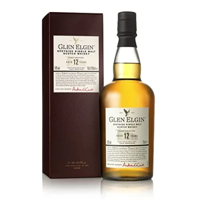 Abbildung von Glen Elgin 12 Jahre Speyside Single Malt Scotch Whisky aromatischer Klassiker in traditioneller Geschenkbox 43% vol 700ml Einzelflasche