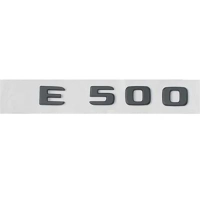 Abbildung von Flacher, mattschwarzer ABS Kofferraum Buchstaben Abzeichen Emblem Embleme Aufkleber, passend for Mercedes Benz E Klasse E500 2017 2019