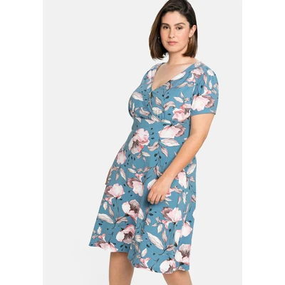 Abbildung von sheego by Joe Browns Sommerkleid &quot;Große Größen&quot;, in Wickeloptik, mit Blumenprint