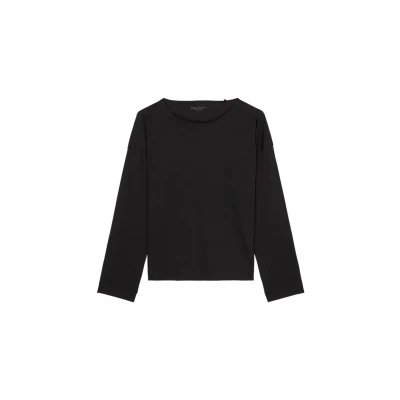 Abbildung von Marc O&#039;Polo Longsleeve mit Rundhalsausschnitt und geradem Saum seitlichen Schlitzen