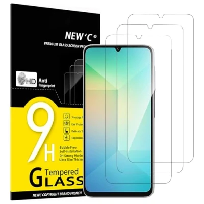 Abbildung von NEW&#039;C 3 Stück, Panzer Schutz Glas für Samsung Galaxy A06, Frei von Kratzern, 9H Härte, HD Displayschutzfolie, 0.33mm Ultra klar, Ultrabeständig