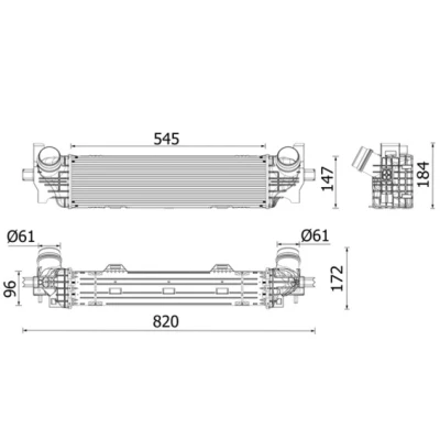 Abbildung von MAHLE ORIGINAL CI 660 000P Ladeluftkühler