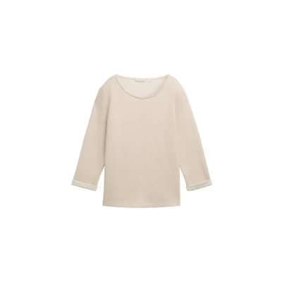 Abbildung von TOM Tailor 3/4 ARM Strickpullover, Damen, Größe: XS, Dusty beige melange