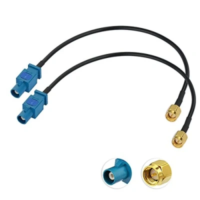Abbildung von Eightwood DAB Antenne Fakra Adapter Auto Radio TV GPS Zauf SMA Stecker Pigtail Kabel RG174 8inch 20cm 2 Stücke für Seat Skoda VW Golf MEHRWEG