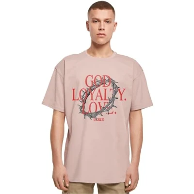 Abbildung von Mister Tee Upscale Unisex T Shirt God Loyalty Love Oversize Tee, mit Aufdruck, Oversized Fit, Baumwolle Print Shirt, Grafik