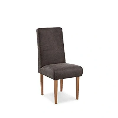 Abbildung von CAVADORE Esszimmerstuhl Kira / Polsterstuhl für Küche, Esszimmer oder Wohnküche in Lederoptik Passend zur Küchengarnitur 48 x 103 62 Hochwertiges Mikrofaser: Grau