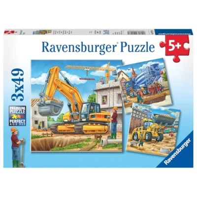 Abbildung von Ravensburger Puzzle Kinderpuzzle 09226 Große Baufahrzeuge für..., 49 Puzzleteile