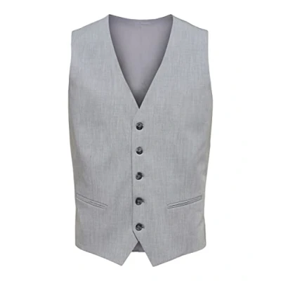 Abbildung von Selected Homme Slhslim LIAM Anzugweste, Herren, Größe: 94, Light grey melange