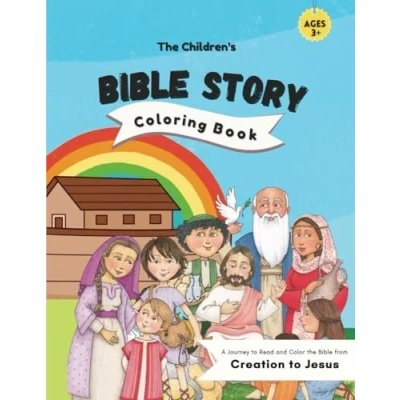 Abbildung von the Children&#039;s Bible Story Coloring Book: A Journey to Read and Color from Creation Jesus
