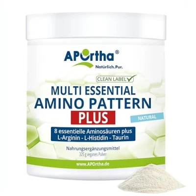 Abbildung von APOrtha® Amino Pattern PLUS Aminosäuren EAA mit BCAA veganes Pulver 320 g