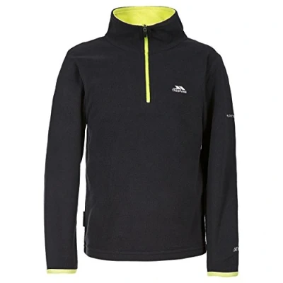 Abbildung von Trespass Etto, Black, 3/4, Ultraleichtes Fleece 130g/m² für Kinder / Jungen 2 12 Jahre, 3 4 Schwarz