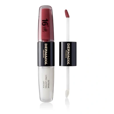 Abbildung von NEU Dermacol 16 Hour Lip Colour, High Pigmentation Gloss, Two Phase Kiss Proof Make up with Matte Finish and Shine, no. 35, Sugar Plum
