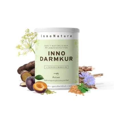 Abbildung von InnoNature Darmkur Pulver aus Zichorieninulin und ausgewählten Pflanzenstoffen 336g, Einzigartiger Nährstoffverbund, Natürlich, vegan tierversuchsfrei
