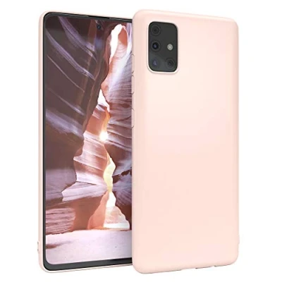 Abbildung von EAZY CASE Handyhülle Silikon mit Kameraschutz kompatibel Samsung Galaxy A51 in Hellrosa, Rosa, Ultra dünn, Slimcover, Silikonhülle, Hülle, Softcase, Backcover