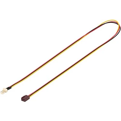 Abbildung von Goobay 2er Set Wentronic 93876 Internes Lüfter Strom Verlängerungskabel (3 pin Stecker Buchse) schwarz