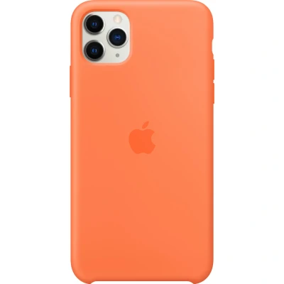 Abbildung von Apple iPhone 11 Pro Max Hülle Silikon Original Soft Case/Backcover Handyhülle Orange