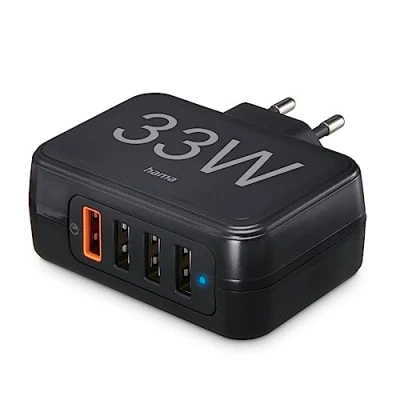 Abbildung von Hama USB Ladegerät &quot;4 fach Ladestation 33 Watt, 4in1 Ladegerät, Quick Charge 3.0&quot;