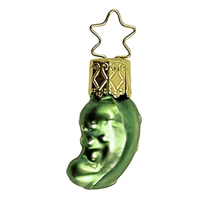 Abbildung von Inge Glas Christbaumschmuck, Baumschmuck Minigurken Gurke Mundgeblasen 4,5 cm 1 Stück