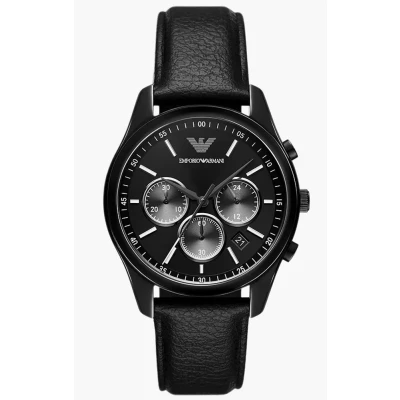 Abbildung von Emporio Armani Watch Chronograph, Herren, Größe: One Size, Black
