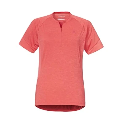 Abbildung von Schöffel Damen Shirt Auvergne L, geruchshemmendes Radtrikot, schnell trocknendes Funktionsshirt mit Taschen, georgia peach, 40