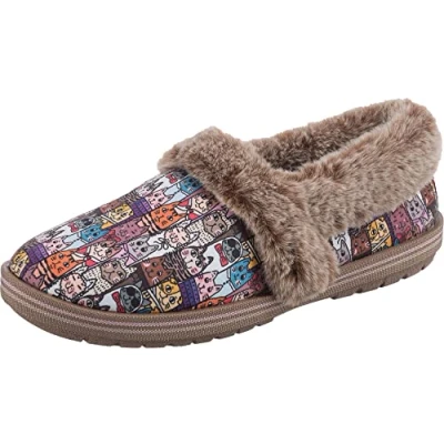 Abbildung von Skechers COZY Campfire Hausschuh, Damen, Größe: 36, Dark taupe Schuhe