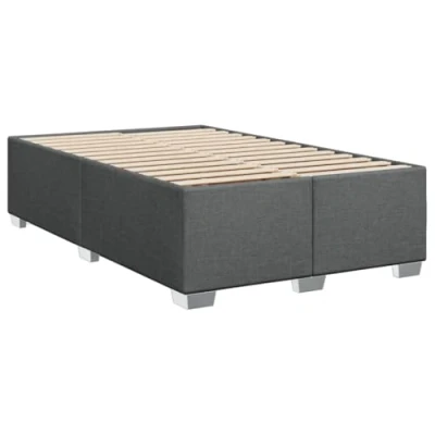 Abbildung von vidaXL Bettgestell, Bett mit Bettfüße Lattenrost, Polsterbett für Schlafzimmer, Doppelbett Bettrahmen, Modern, Dunkelgrau 100x200cm Stoff
