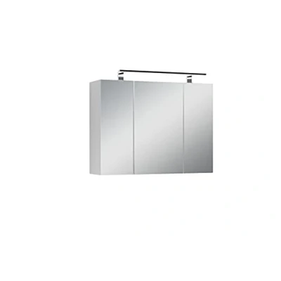 Abbildung von byLIVING Spiegelschrank &quot;Spree&quot;, Breite 80 cm, 3 türig, mit LED Beleuchtung und Schalter /Steckdosenbox